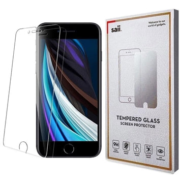 Saii Premium iPhone 6/6S/7/8/SE (2020)/SE (2022) Hærdet Glas - 9H - 2 Stk.