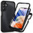 Samsung Galaxy A05s 360 Beskyttelse Cover - Sort / Klar