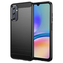 Samsung Galaxy A05s Børstet TPU Cover - Karbonfiber - Sort