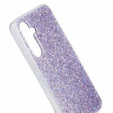 Samsung Galaxy A05s Glitter Flakes TPU Cover - Lilla