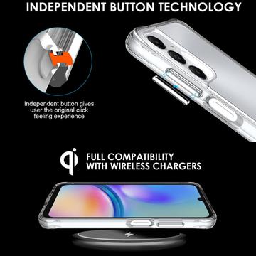 Samsung Galaxy A05s Ridsefast Hybrid Cover - Gennemsigtig