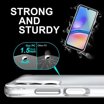 Samsung Galaxy A05s Ridsefast Hybrid Cover - Gennemsigtig