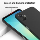 Samsung Galaxy A06 5G Flydende silikone cover med håndrem - sort