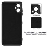 Samsung Galaxy A06 5G Flydende silikone cover med håndrem - sort