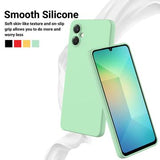 Samsung Galaxy A06 5G Flydende silikone cover med håndrem - grøn