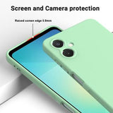 Samsung Galaxy A06 5G Flydende silikone cover med håndrem - grøn