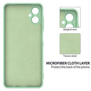 Samsung Galaxy A06 5G Flydende silikone cover med håndrem - grøn
