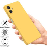 Samsung Galaxy A06 5G Flydende silikone cover med håndrem - gul