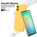 Samsung Galaxy A06 5G Flydende silikone cover med håndrem - gul
