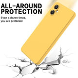 Samsung Galaxy A06 5G Flydende silikone cover med håndrem - gul