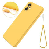 Samsung Galaxy A06 5G Flydende silikone cover med håndrem - gul