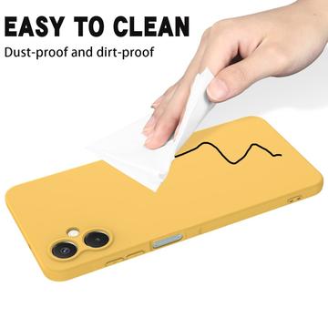 Samsung Galaxy A06 5G Flydende silikone cover med håndrem - gul