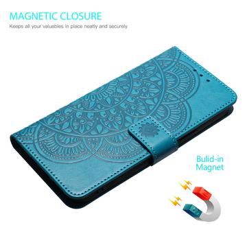 Samsung Galaxy A06 Mandala Series Etui med Pung - Blå