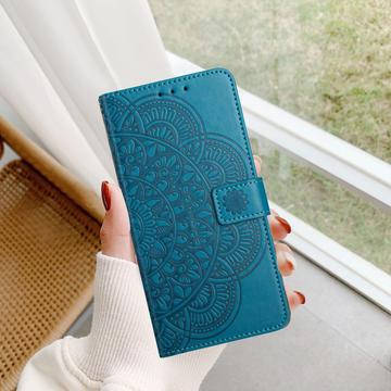 Samsung Galaxy A06 Mandala Series Etui med Pung - Blå