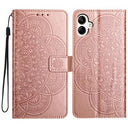 Samsung Galaxy A06 Mandala Series Etui med Pung - Rødguld