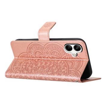 Samsung Galaxy A06 Mandala Series Etui med Pung - Rødguld