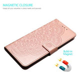 Samsung Galaxy A06 Mandala Series Etui med Pung - Rødguld
