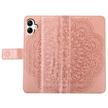 Samsung Galaxy A06 Mandala Series Etui med Pung - Rødguld