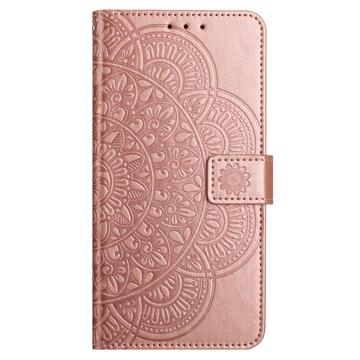 Samsung Galaxy A06 Mandala Series Etui med Pung - Rødguld