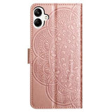 Samsung Galaxy A06 Mandala Series Etui med Pung - Rødguld