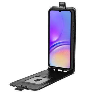 Samsung Galaxy A06 Vertikal Flip Cover med Kortholder - Sort