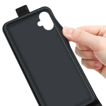 Samsung Galaxy A06 Vertikal Flip Cover med Kortholder - Sort