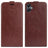 Samsung Galaxy A06 Vertikal Flip Cover med Kortholder - Brun