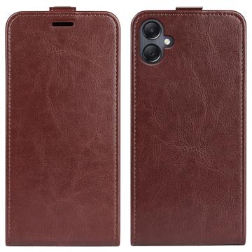 Samsung Galaxy A06 Vertikal Flip Cover med Kortholder - Brun