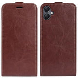 Samsung Galaxy A06 Vertikal Flip Cover med Kortholder - Brun