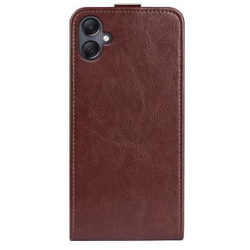 Samsung Galaxy A06 Vertikal Flip Cover med Kortholder - Brun