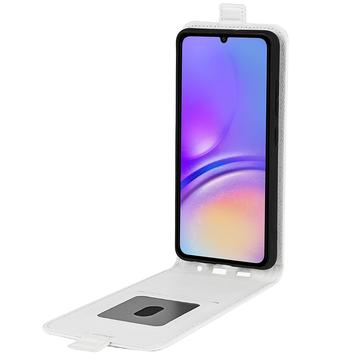 Samsung Galaxy A06 Vertikal Flip Cover med Kortholder - Hvid