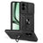 Samsung Galaxy A07 4G/5G Roterende Ring Hybrid Cover med Kameraskjold - Sort