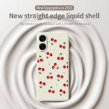 Samsung Galaxy A07 4G TPU-cover med kirsebærmønster - sort