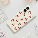 Samsung Galaxy A07 4G TPU-cover med kirsebærmønster - sort