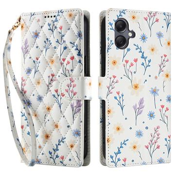 Samsung Galaxy A07 4G Rhombisk Blomsterpung - farverige blomster