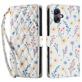 Samsung Galaxy A07 4G Rhombisk Blomsterpung - farverige blomster