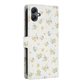 Samsung Galaxy A07 4G Rhombisk Blomsterpung - gule blomster
