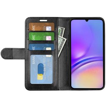 Samsung Galaxy A07 4G Pung Etui med Stativ - sort