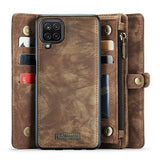 Samsung Galaxy A12 Caseme 2-i-1 Multifunktionel Pung - Brun