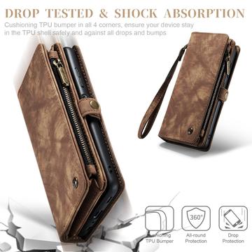 Samsung Galaxy A12 Caseme 2-i-1 Multifunktionel Pung - Brun