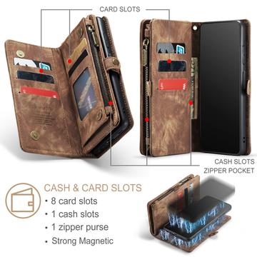 Samsung Galaxy A12 Caseme 2-i-1 Multifunktionel Pung - Brun