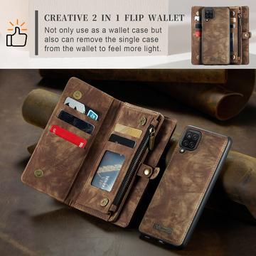 Samsung Galaxy A12 Caseme 2-i-1 Multifunktionel Pung - Brun