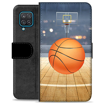 Samsung Galaxy A12 Premium Flip Cover med Pung - Basketball