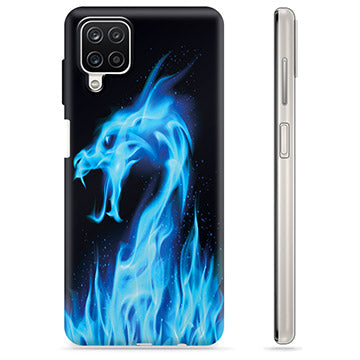 Samsung Galaxy A12 TPU Cover - Blå Ild Drage