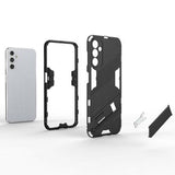 Samsung Galaxy A14/A14 5G Armor Series Hybrid Cover med Stativ - Sort