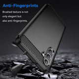 Samsung Galaxy A14/A14 5G Børstet TPU Cover - Karbonfiber - Sort