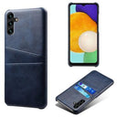 Samsung Galaxy A14/A14 5G Belagt Plastikcover med Kortlommer - Blå