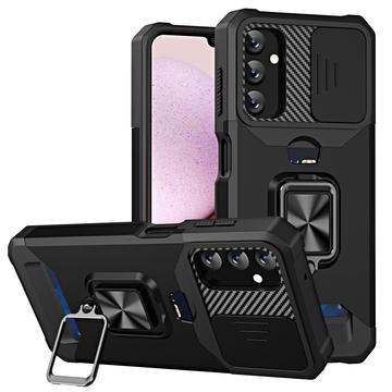 Samsung Galaxy A14/A14 5G Roterende Ring Hybrid Cover med Kameraskjold - Sort