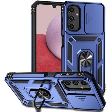 Samsung Galaxy A14/A14 5G Roterende Ring Hybrid Cover med Kameraskjold - Blå