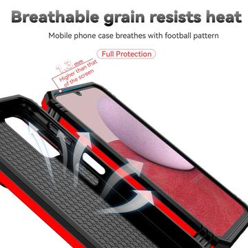 Samsung Galaxy A14/A14 5G Roterende Ring Hybrid Cover med Kameraskjold - Rød